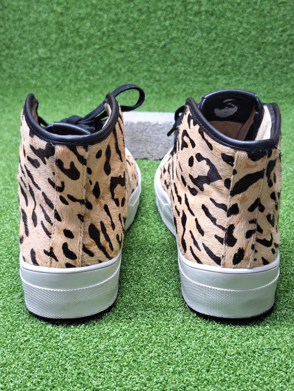 Steve Madden Tywin TYWI01M1 Mens 7 M Sneaker Leopard Calf Hair High Top Shoes
